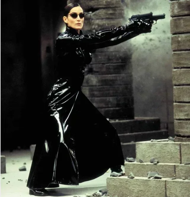 Trench Coat Men - Movie Neo Trench Black Glossy PVC
