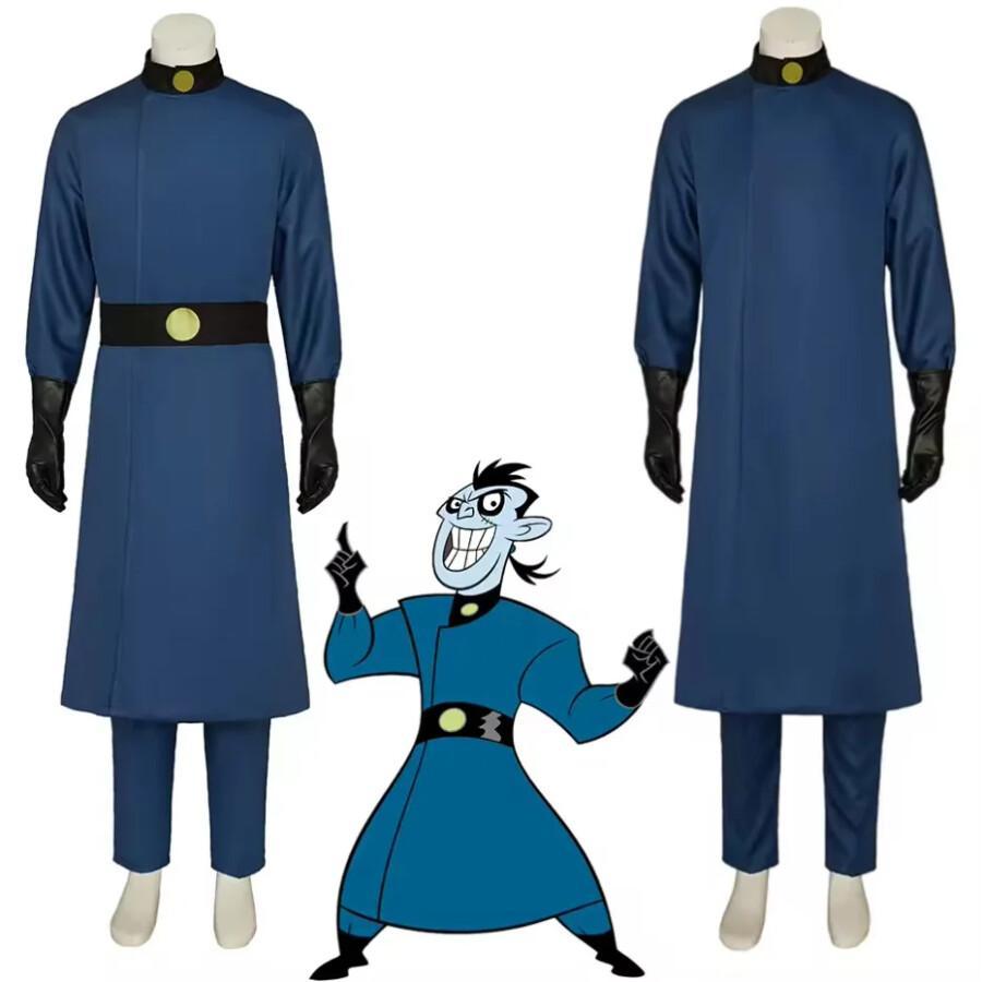 Trench Coat Men - Dr.Drakken Cosplay Costume Adult Men Blue