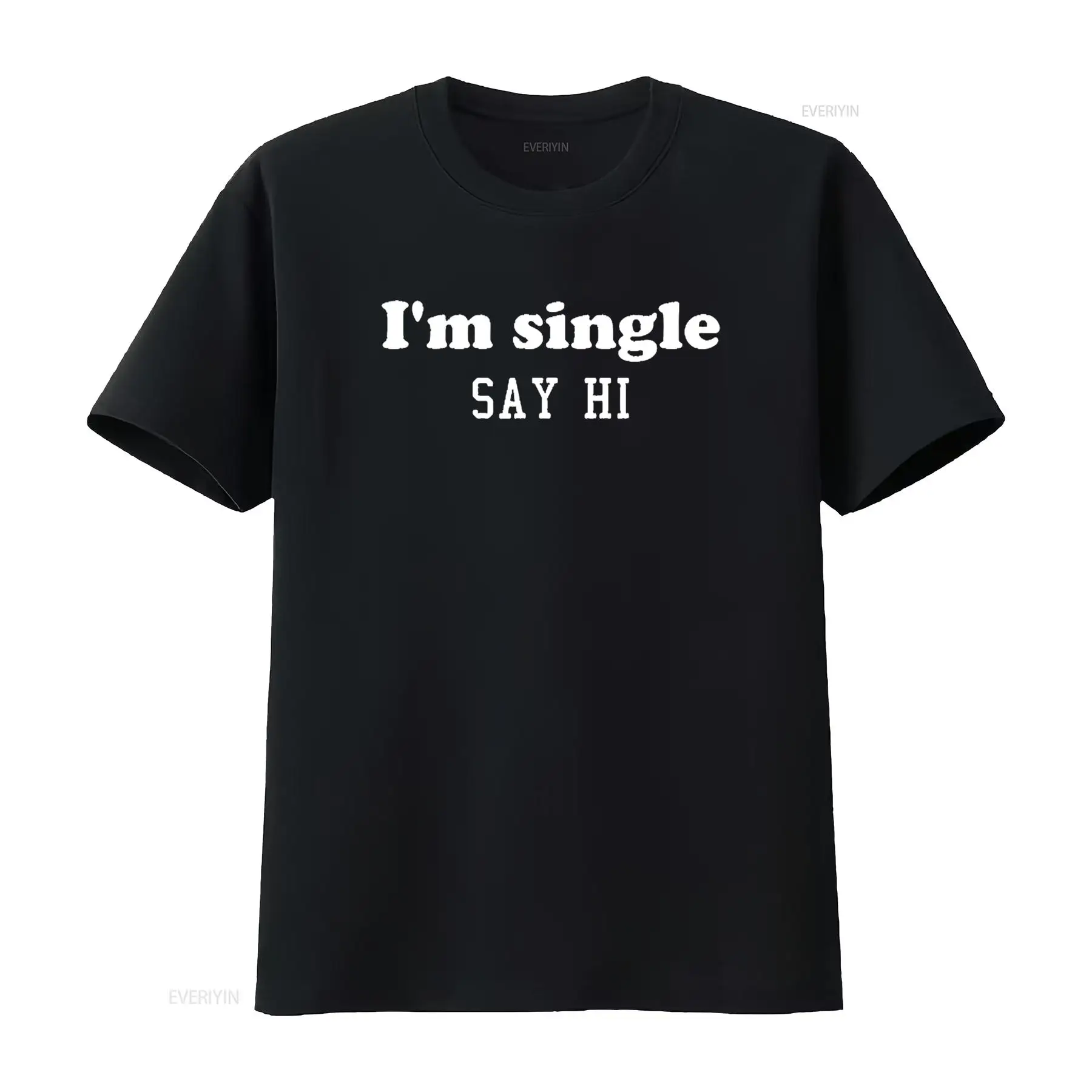 Mens Fashion Black Shirt - Mens Funny I m Single Say
