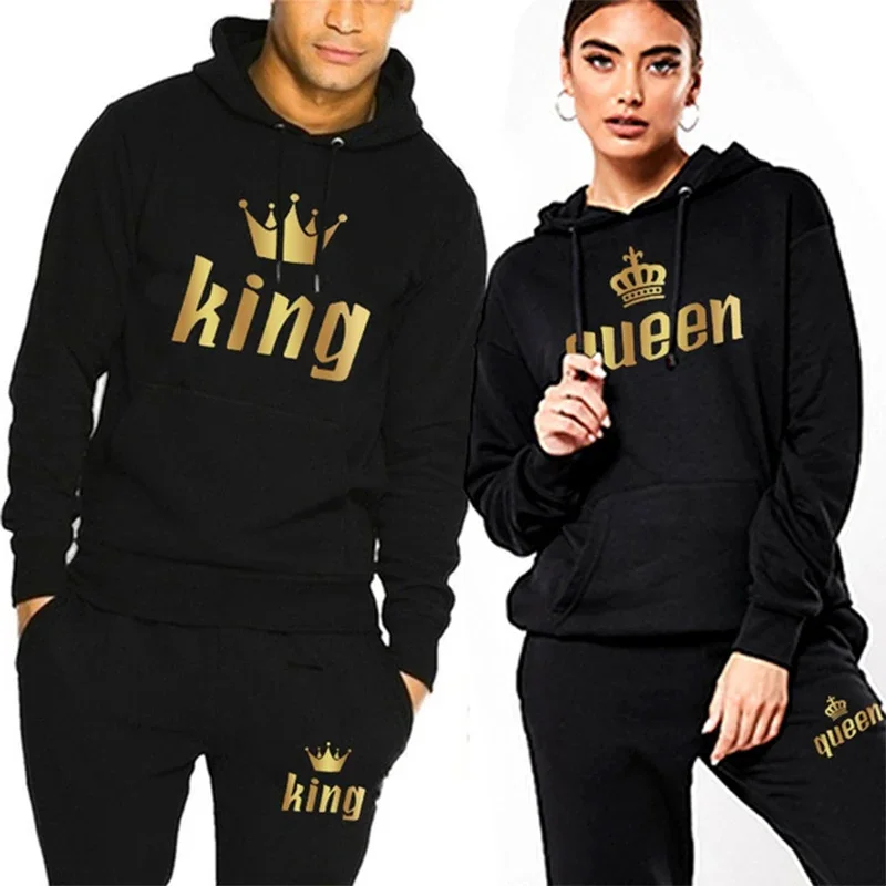Men Fashion King - Men Women Tracksuit King And Queen