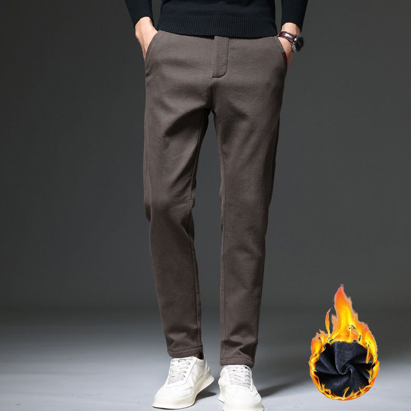 2026 Warm Fleece Pants Winter  - огляд і ціна Men'S Fashion Jeans And Boots