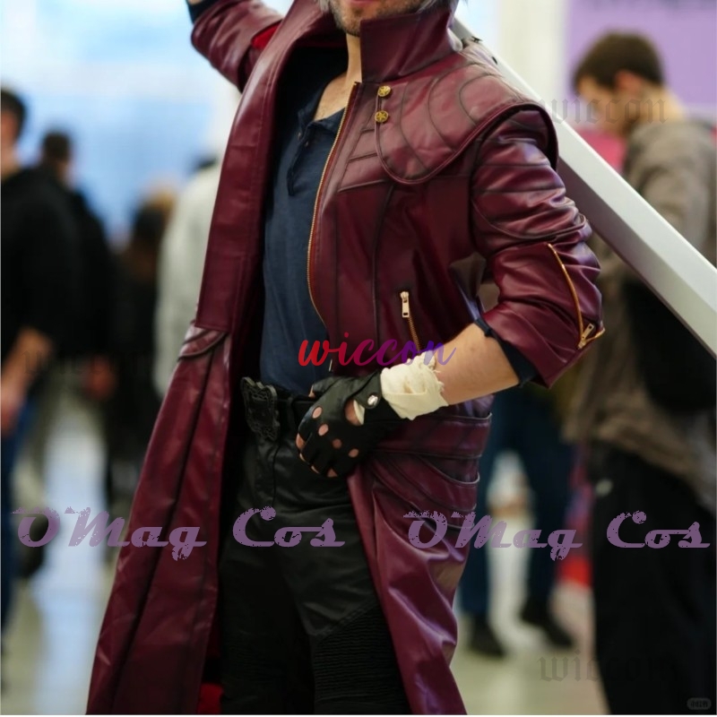 Dante Cosplay Red Long Trench  - огляд і ціна Trench Coat Men