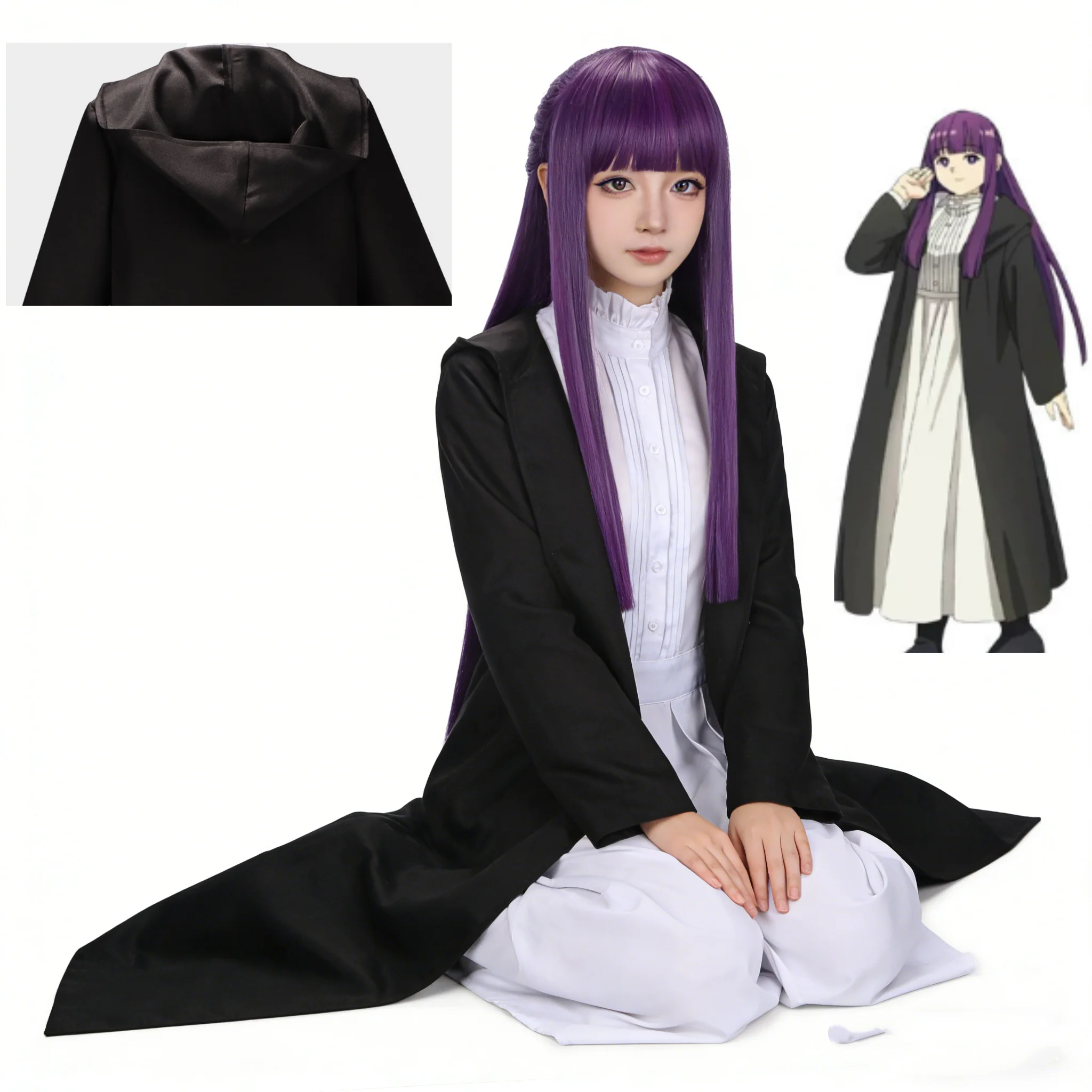 2026 Frieren Fern Cosplay Cost - огляд і ціна Trench Coat Men