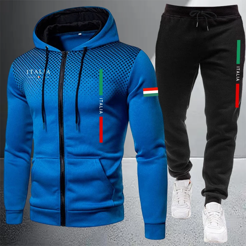 Men's Tracksuit Casual Zip Hoo - огляд і ціна Mens Fashion Zip Up