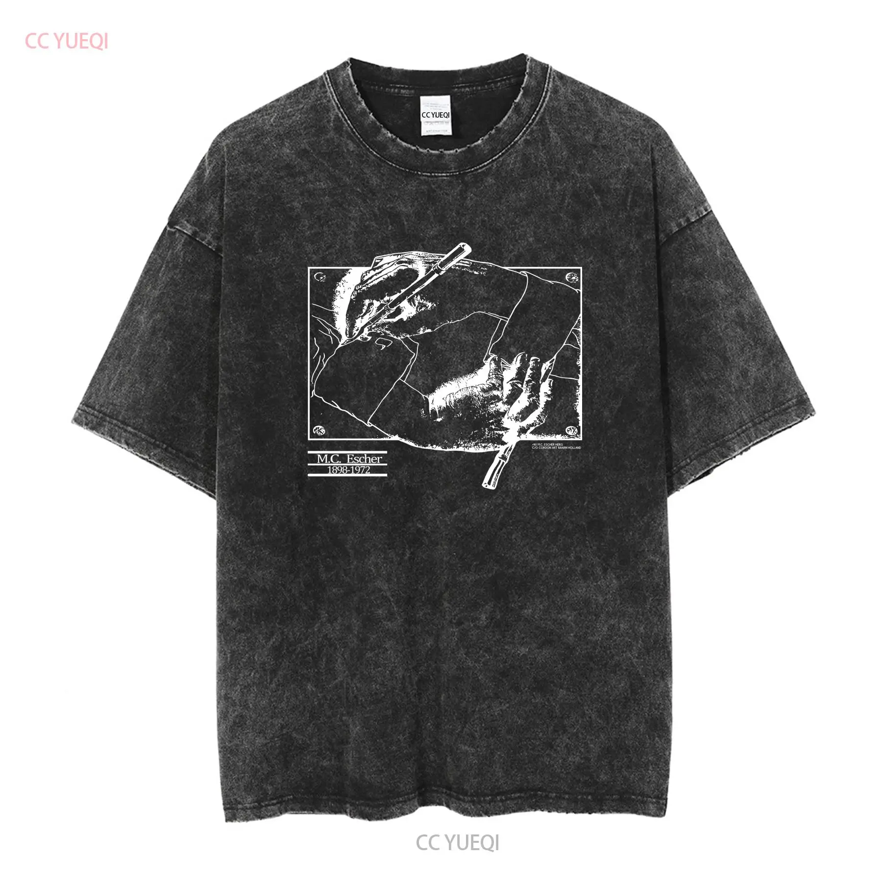 Vintage 1990 MC Escher T Shirt - огляд і ціна Mens Fashion Black Shirt