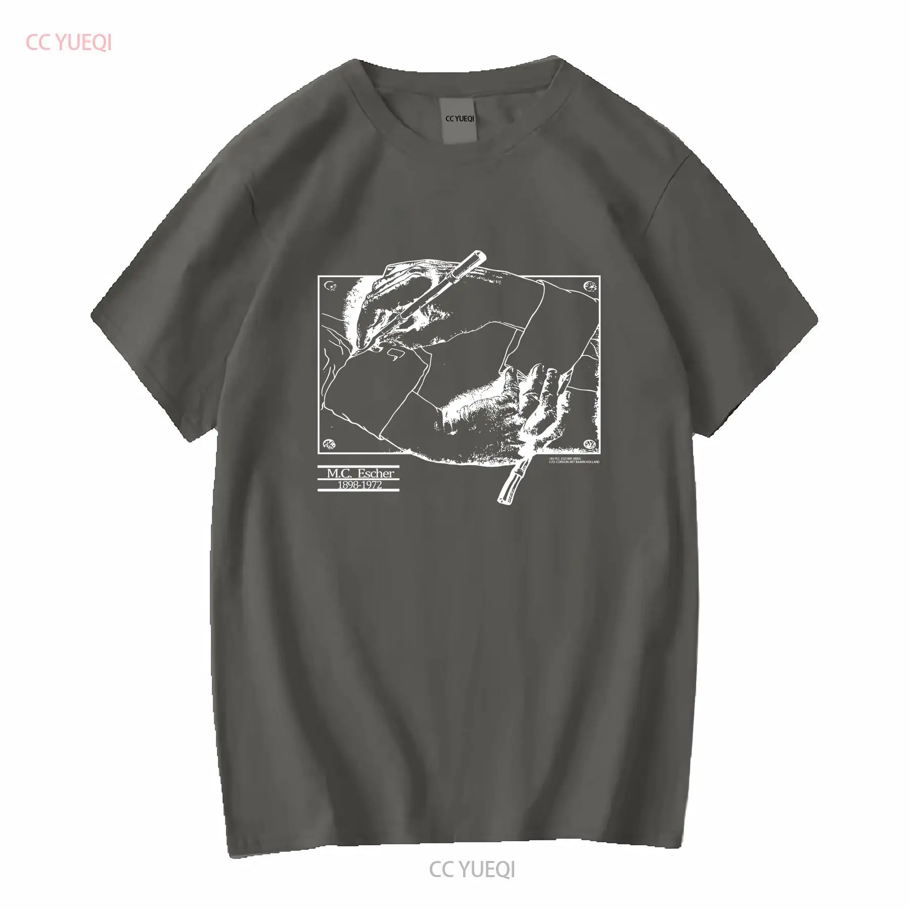 Vintage 1990 MC Escher T Shirt - огляд і ціна Mens Fashion Black Shirt