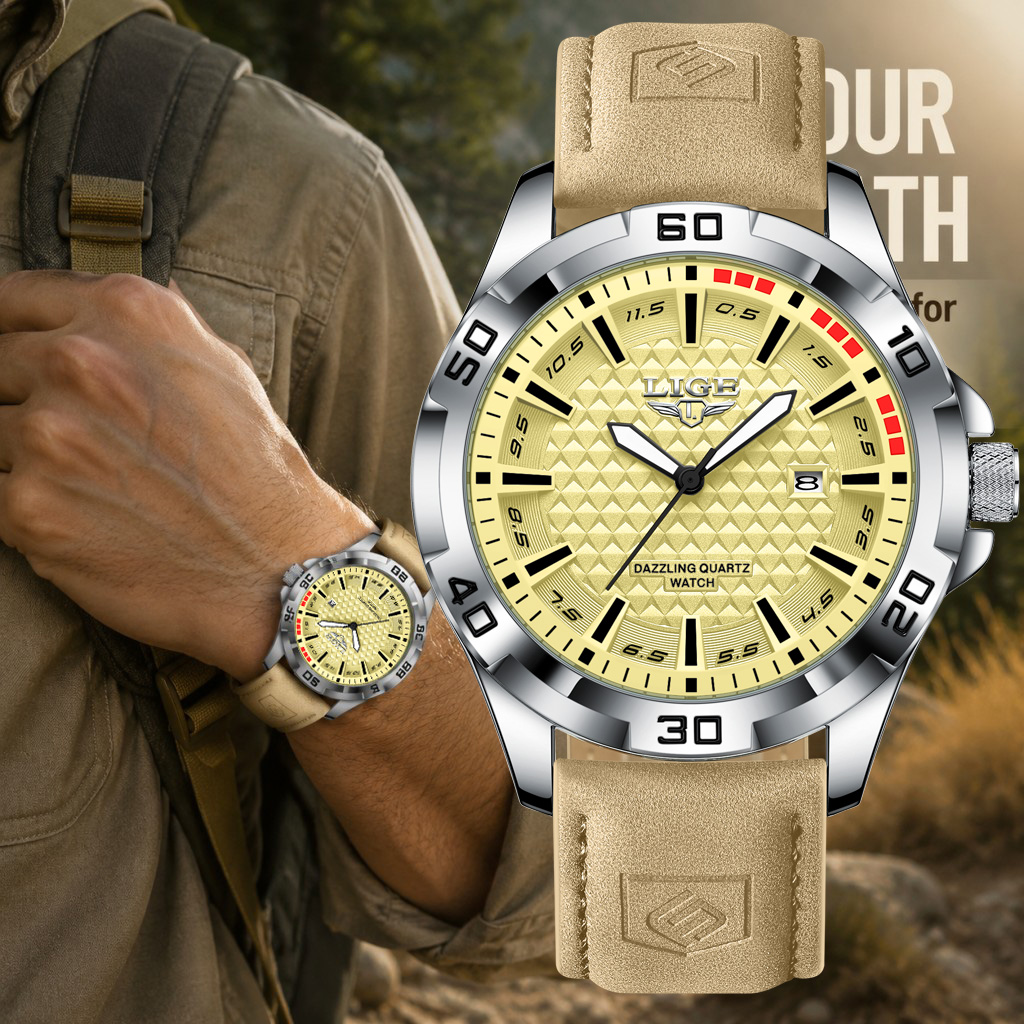 LIGE Men Quartz Wrist Watch Ca - огляд і ціна Men'S Fashion Magazine