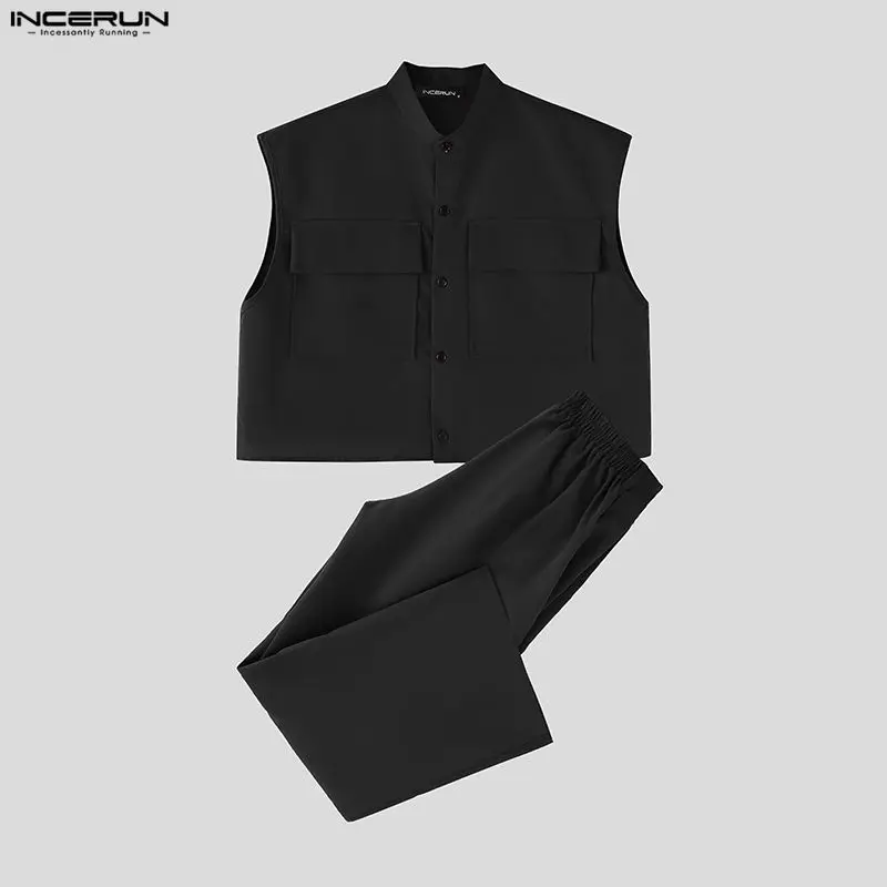 INCERUN Men Sets Solid Sleevel - огляд і ціна Men'S Fashion Outfits