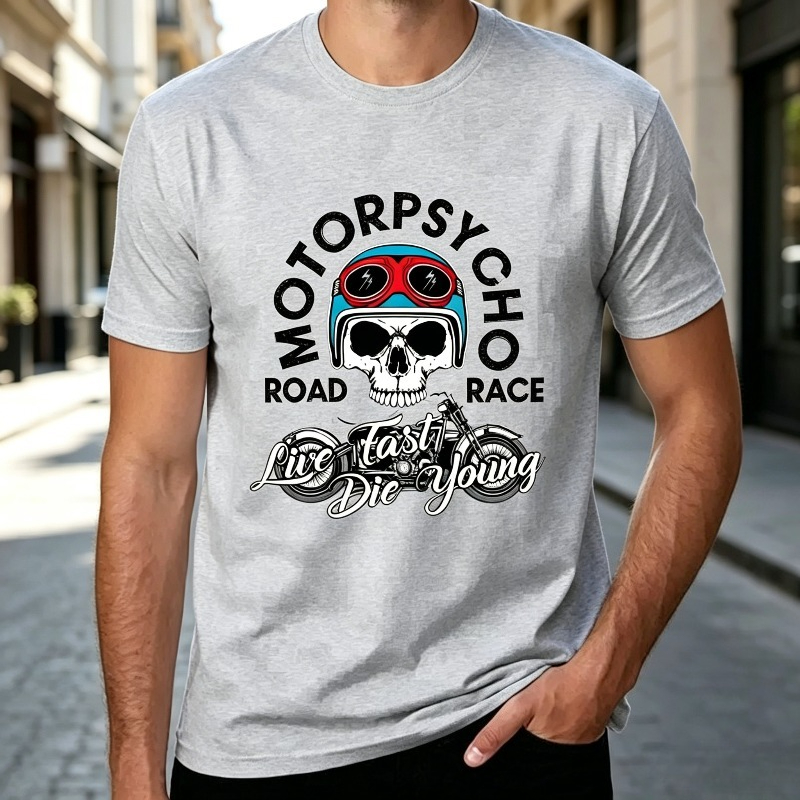 Motopsyco Biker Skull T Shirt  - огляд і ціна Men'S Fashion Quotes