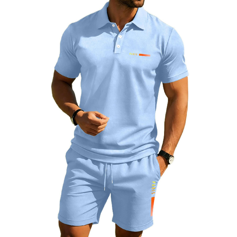 PARIS Print Men's high-end sum - огляд і ціна Men'S Fashion Polo