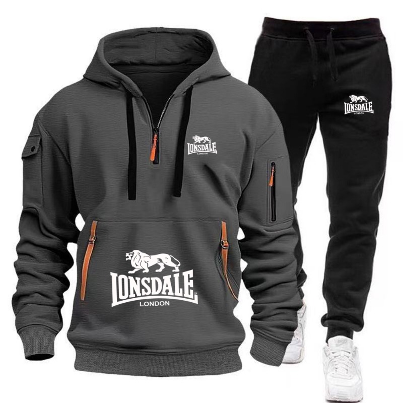 LONSDALE Men's Kangaroo Pocket - огляд і ціна Mens Fashion Zip Up