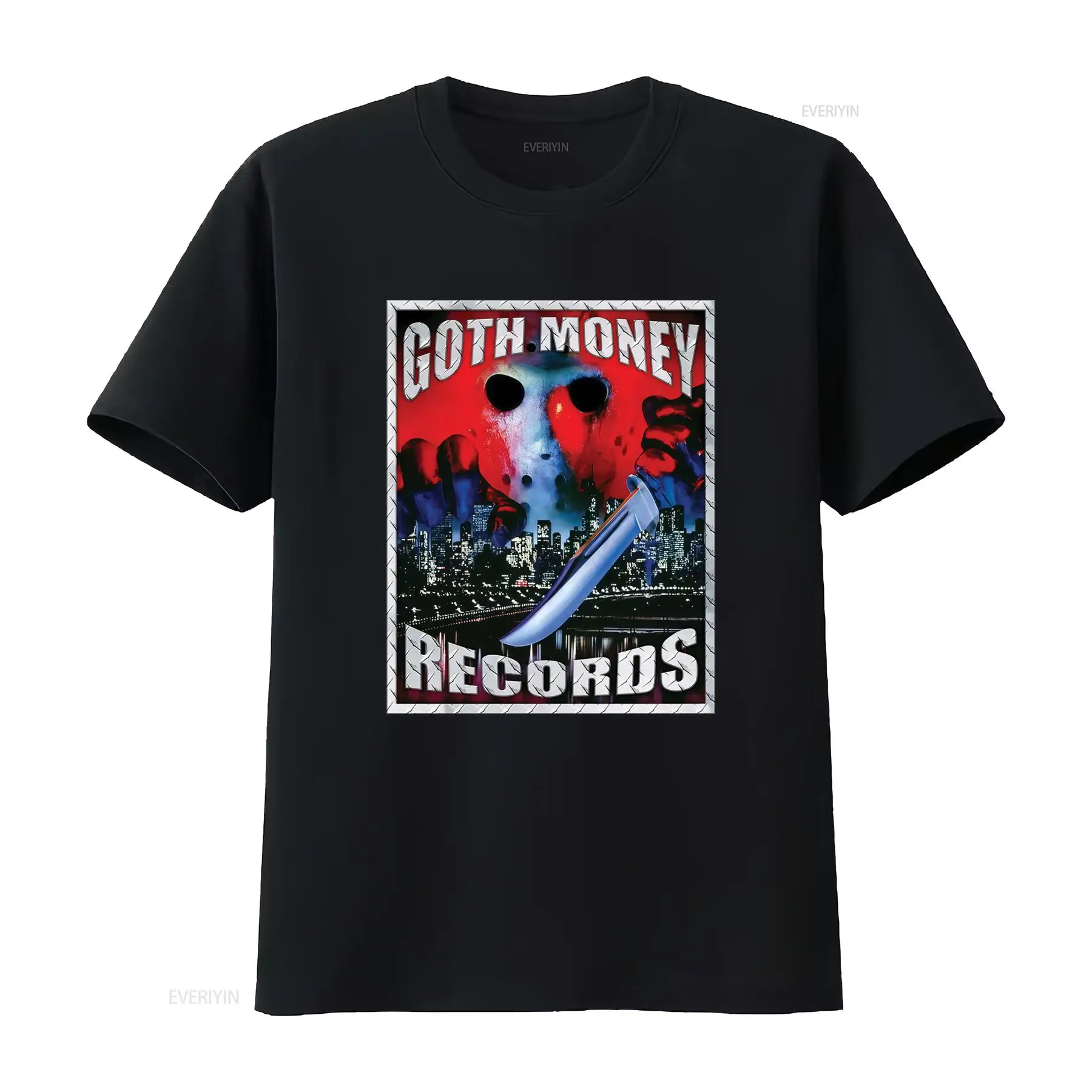 Goth Money Records Jason Logo  - огляд і ціна Mens Fashion Black Shirt
