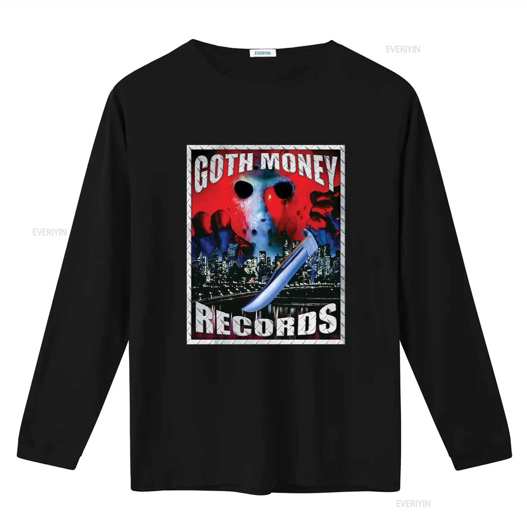 Goth Money Records Jason Logo  - огляд і ціна Mens Fashion Black Shirt