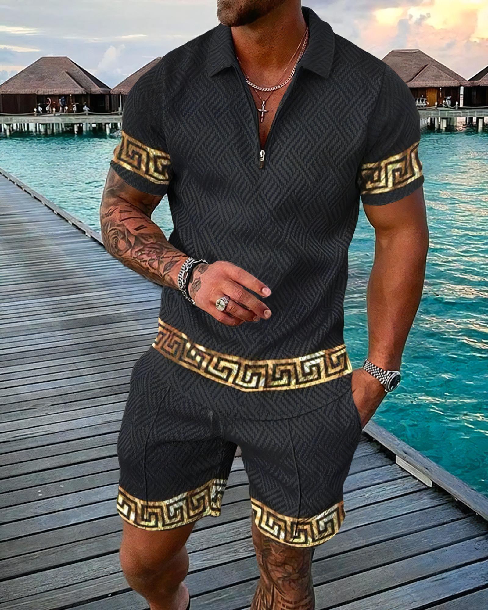 Funny 3D Printed Men's 2 Piece - огляд і ціна Men'S Fashion Polo