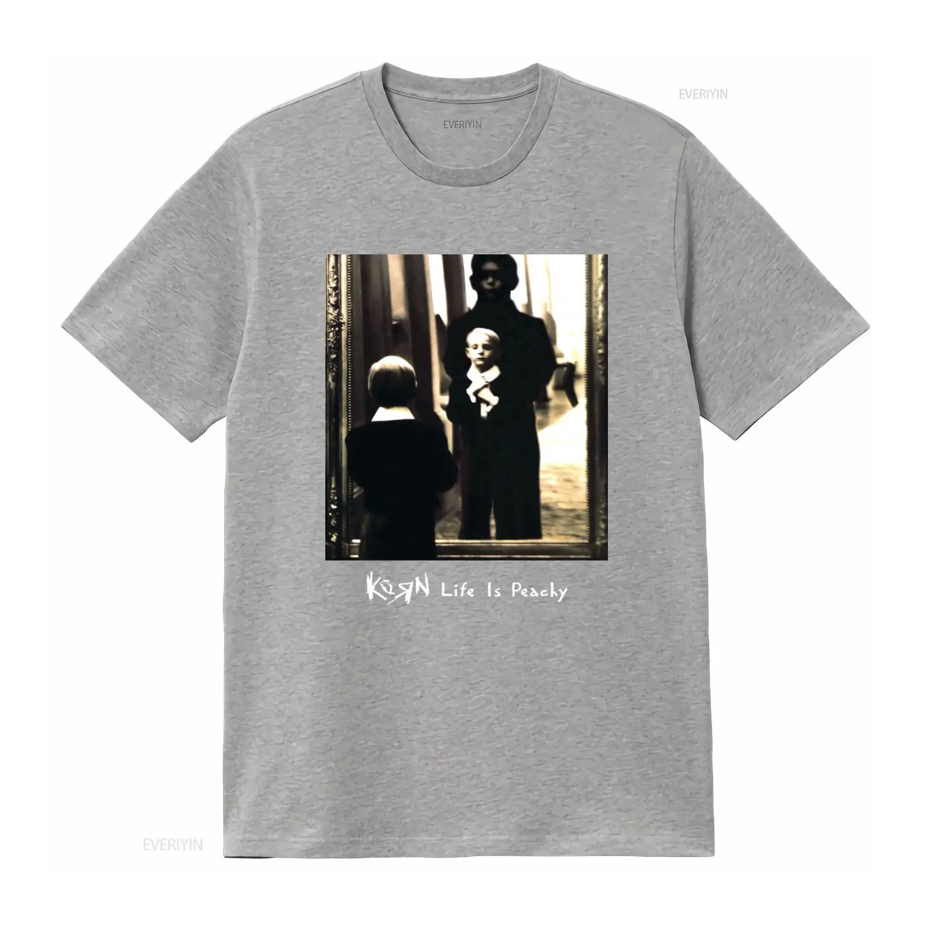 Korn Life Is Peachy Retro Prin - огляд і ціна Mens Fashion Black Shirt