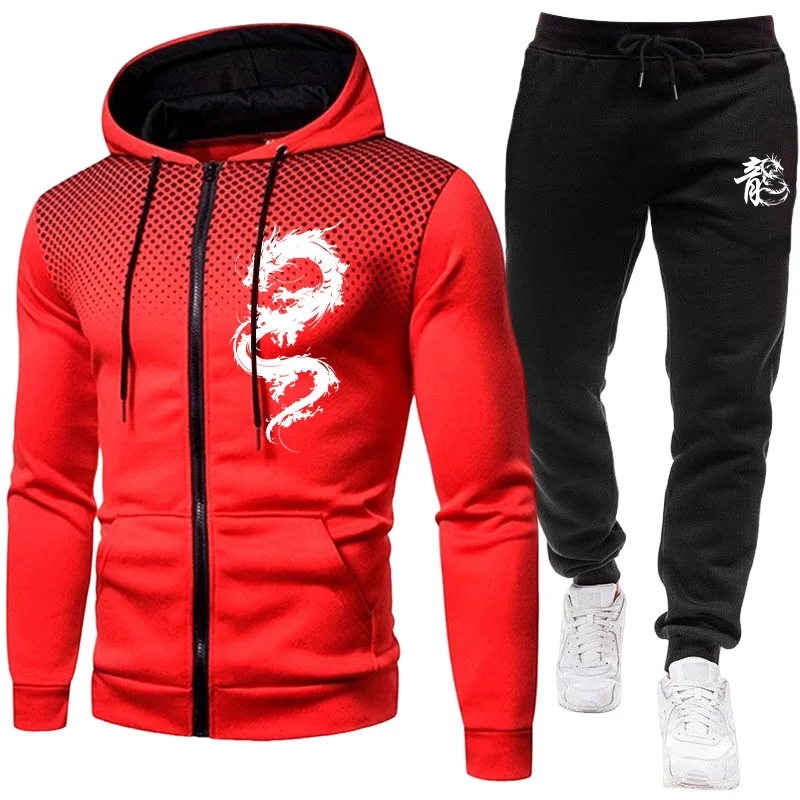 Men's Paris Dragon Pattern Fas - огляд і ціна Mens Fashion Zip Up