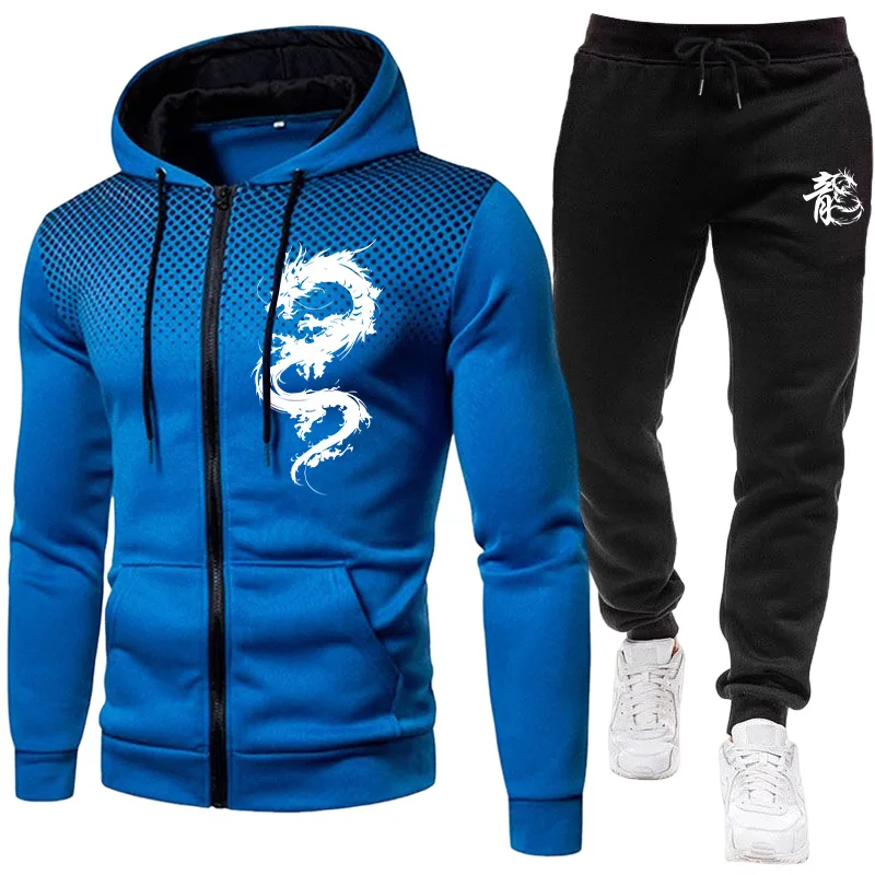 Men's Paris Dragon Pattern Fas - огляд і ціна Mens Fashion Zip Up