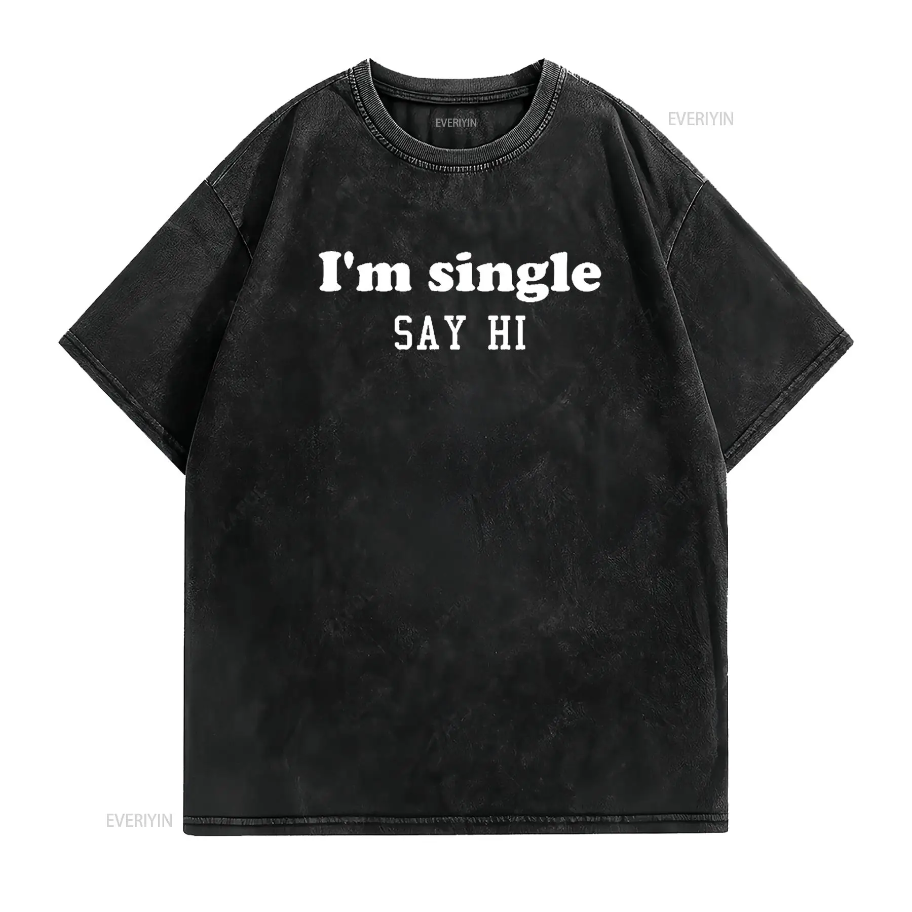 Mens Funny I m Single Say Hi A - огляд і ціна Mens Fashion Black Shirt
