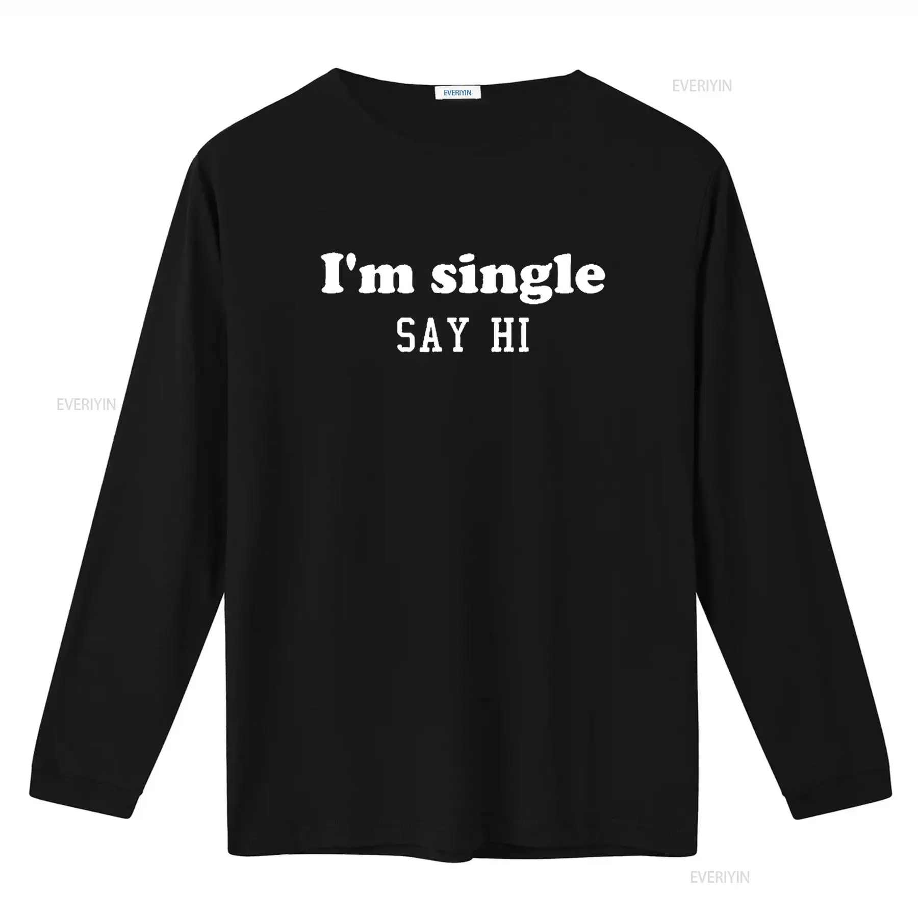 Mens Funny I m Single Say Hi A - огляд і ціна Mens Fashion Black Shirt