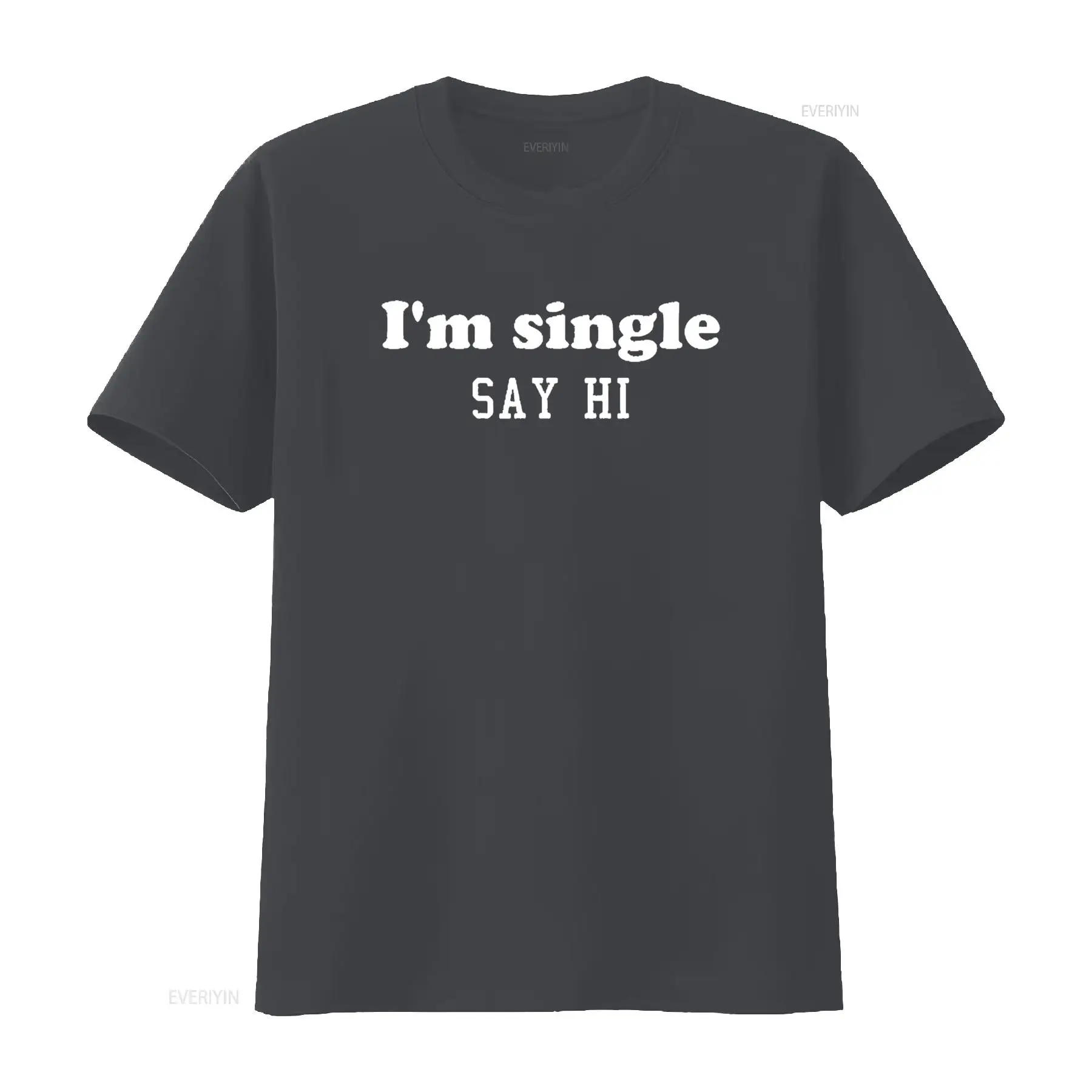 Mens Funny I m Single Say Hi A - огляд і ціна Mens Fashion Black Shirt