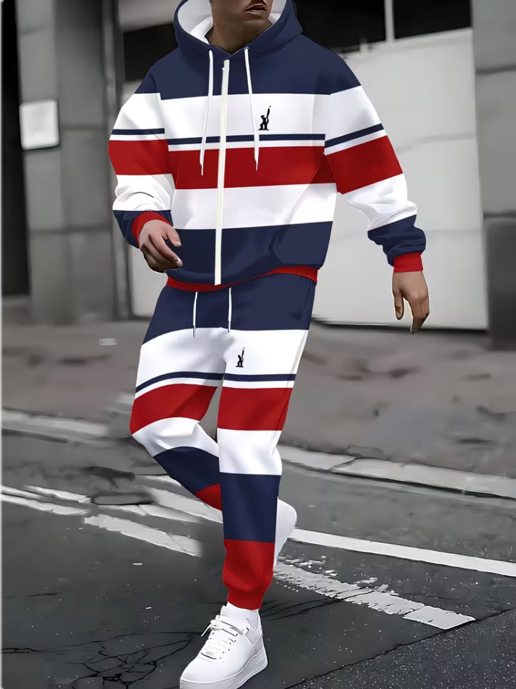 Men Zip Up Hoodie Tracksuit Se - огляд і ціна Mens Fashion Zip Up