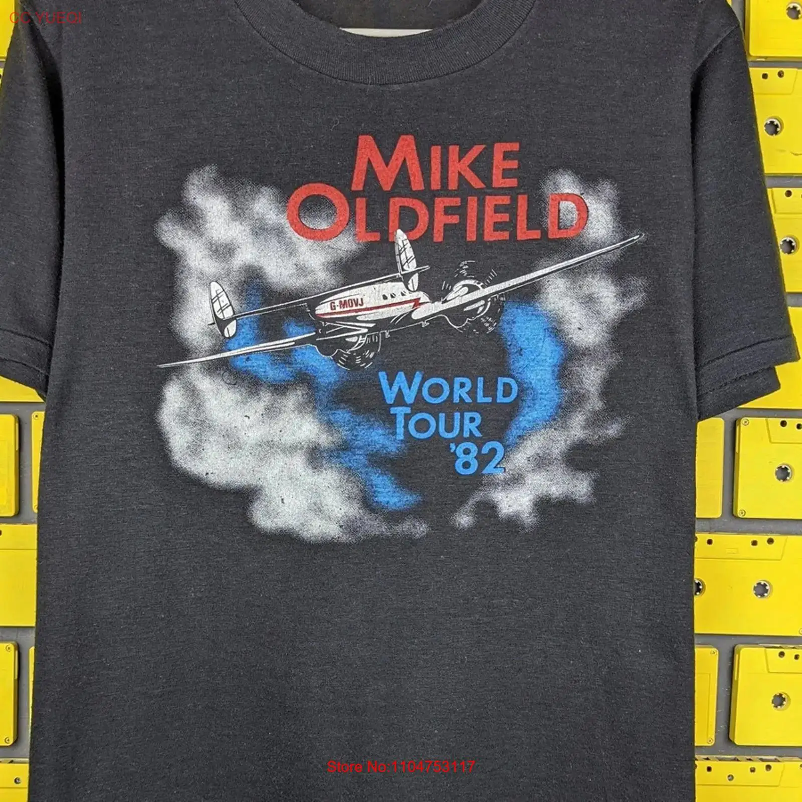 Mike Oldfield WORLD TOUR black - огляд і ціна Mens Fashion Black Shirt