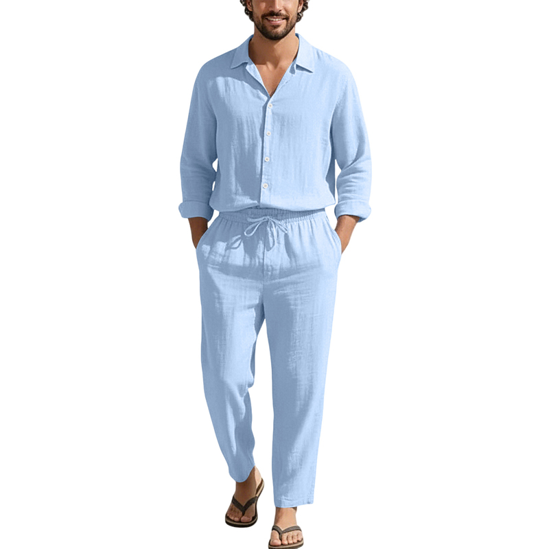 Spring Summer Linen Casual Set - огляд і ціна Men'S Spring Fashion