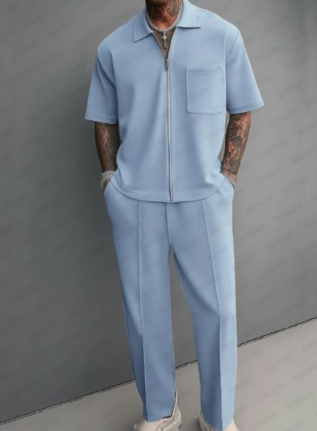 Men 2 Piece Outfits Half Zip P - огляд і ціна Men'S Fashion Polo